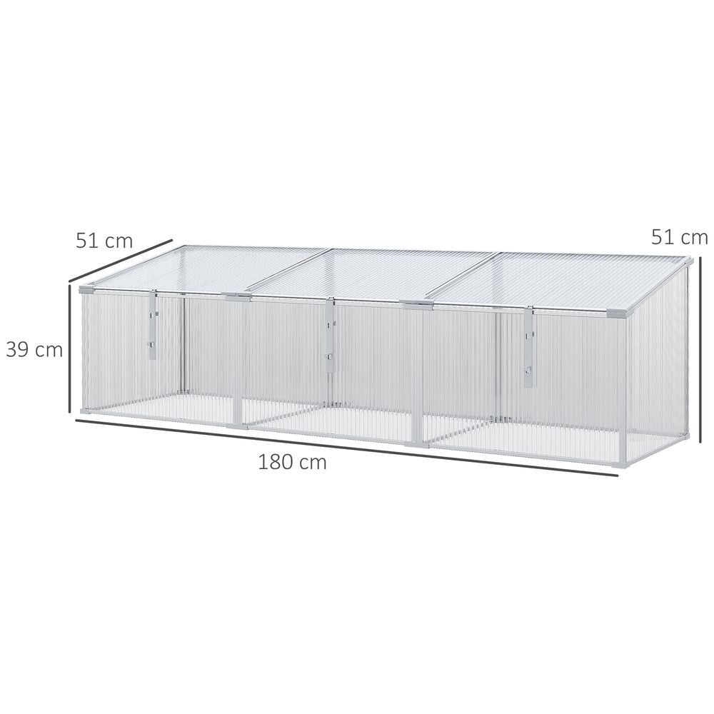 Outsunny Aluminium Greenhouse Cold Frame - Grow Plants Year Round - SGP Garden Ltd