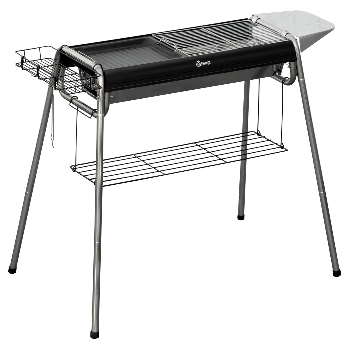 Outsunny Charcoal BBQ Grill - Black - SGP Garden Ltd
