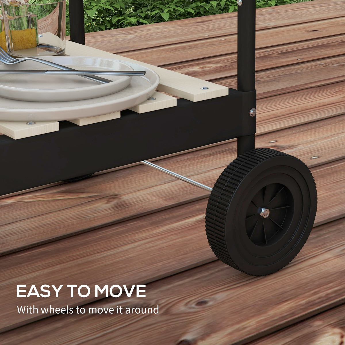 Outsunny Charcoal BBQ, with Five Position Grill Grate - Red - SGP Garden Ltd