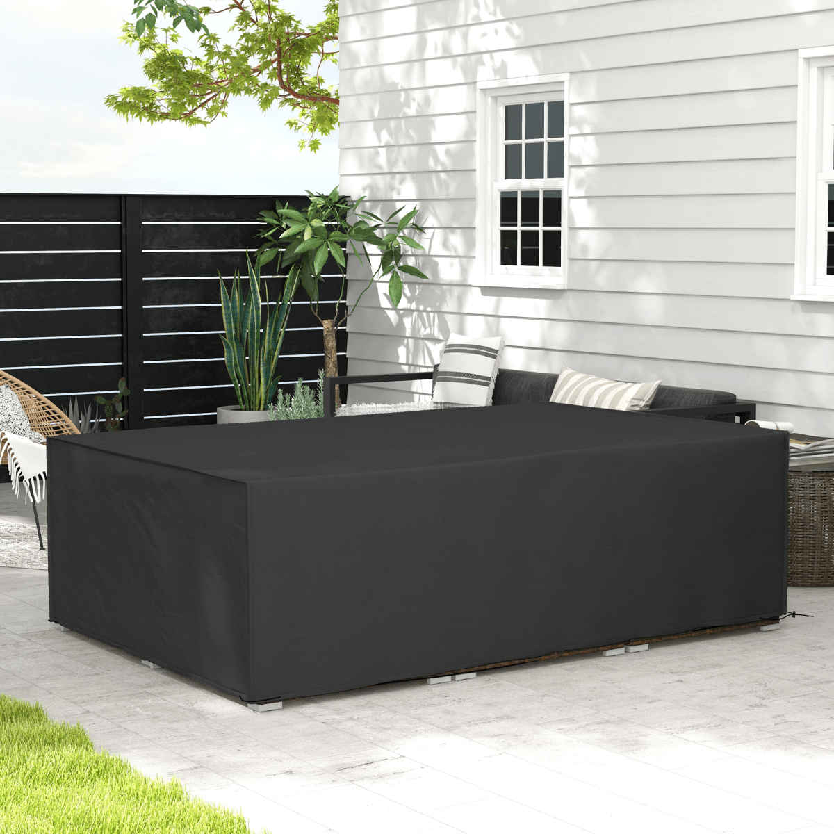 Outsunny Garden Furniture Cover Outdoor Waterproof Rattan Set Rain Protection - SGP Garden Ltd