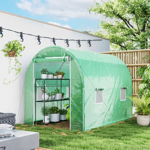 Outsunny Greenhouse Polytunnel Walk-in Grow Plant Steel 3 x 2 m Outdoor - SGP Garden Ltd