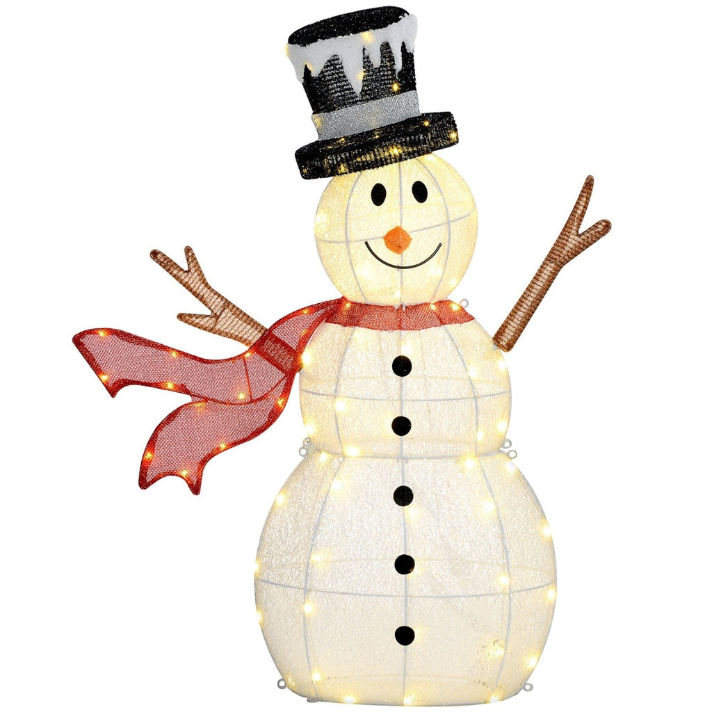 Outsunny Lighted Christmas Snowman Waterproof Outdoor Christmas Decorations - SGP Garden Ltd