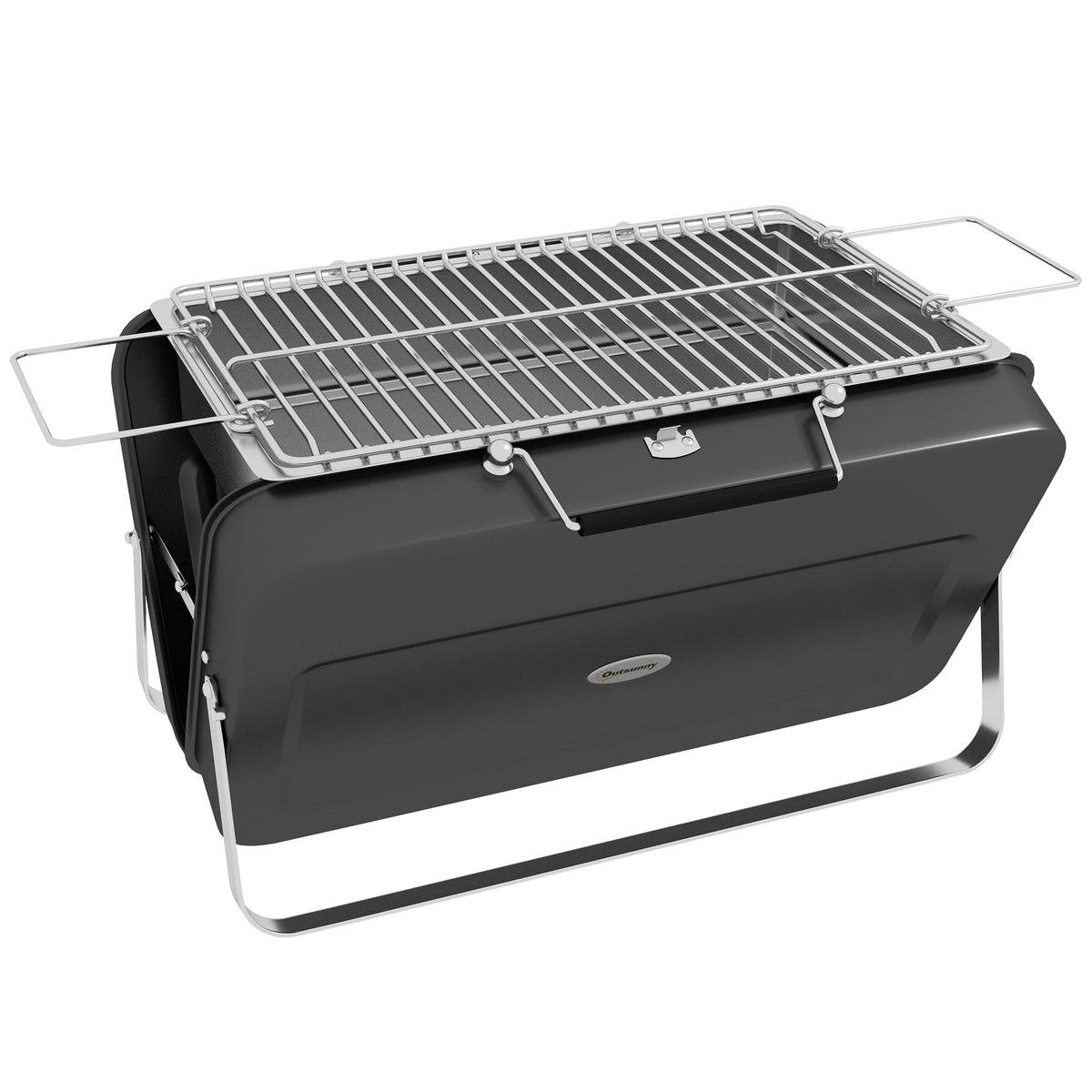 Outsunny Metal Suitable-Style Portable BBQ Grill - Black - SGP Garden Ltd