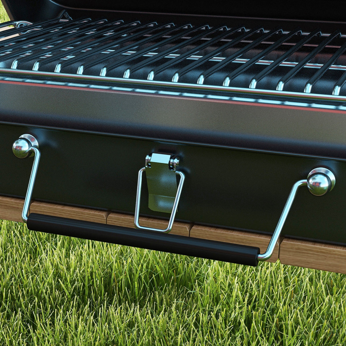 Outsunny Metal Suitable-Style Portable BBQ Grill - Black - SGP Garden Ltd