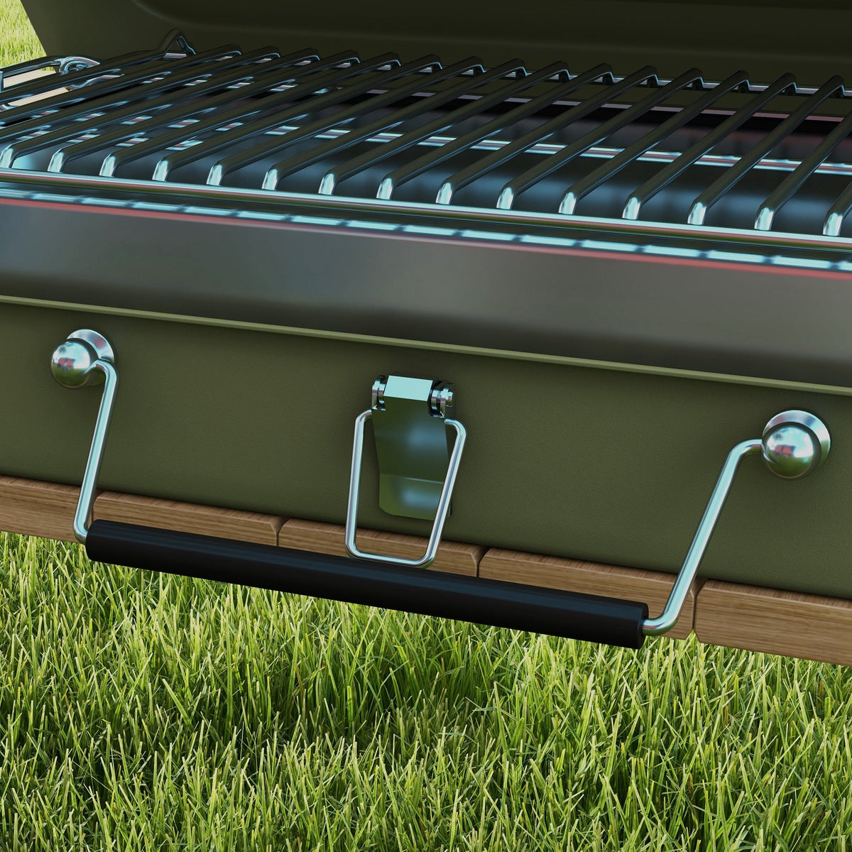 Outsunny Metal Suitable-Style Portable BBQ Grill - Green - SGP Garden Ltd