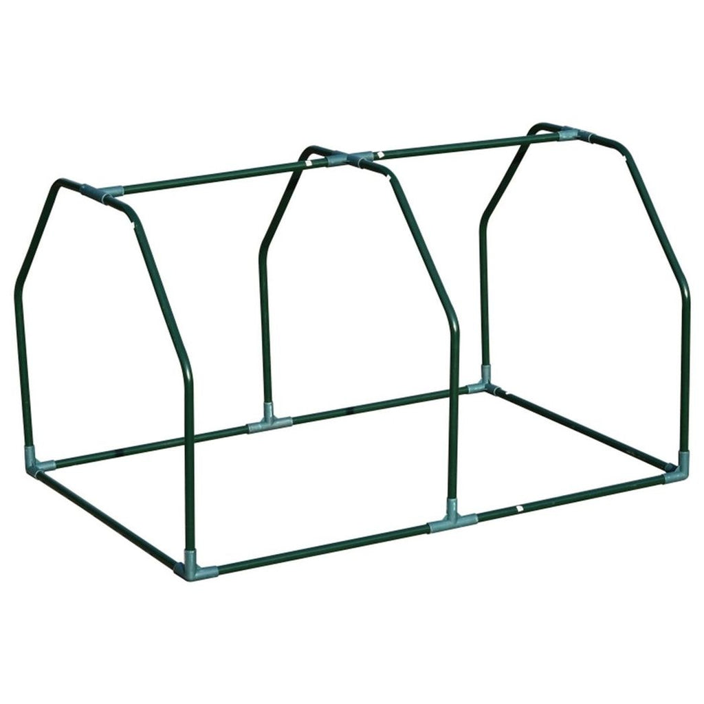 Outsunny Mini Greenhouse Grow House PVC Cover Steel Frame White 99L x 71W x 60H cm - SGP Garden Ltd