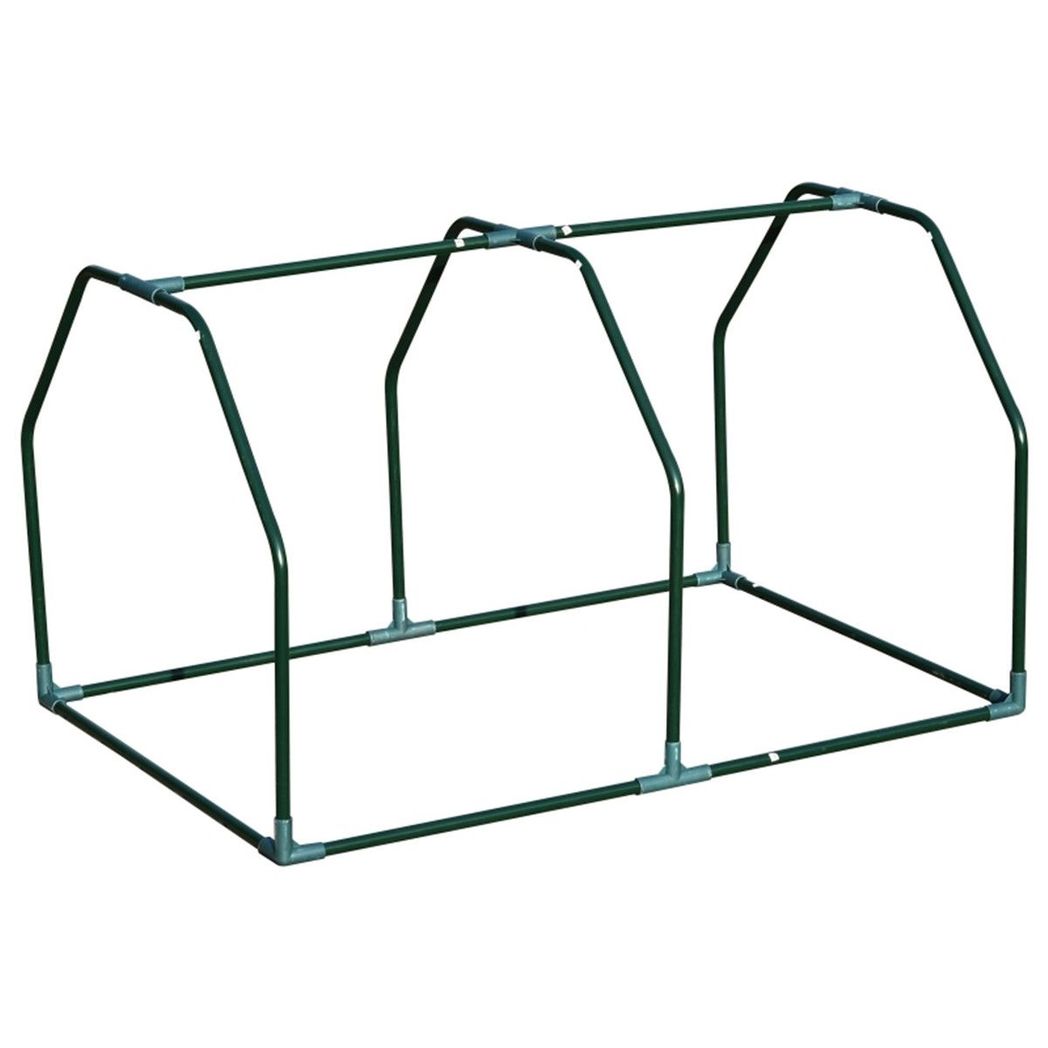 Outsunny Mini Greenhouse Grow House PVC Cover Steel Frame White 99L x 71W x 60H cm - SGP Garden Ltd