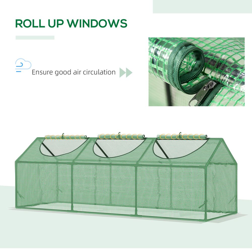 Outsunny Mini Greenhouse Small Plant Grow House w/ 3 Windows for Outdoor - SGP Garden Ltd