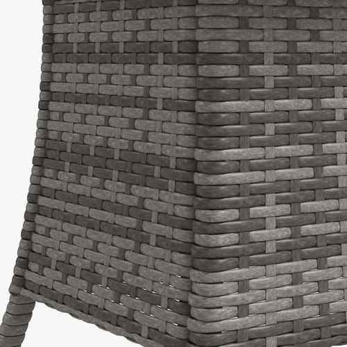 Outsunny Outdoor PE Rattan Dining Table w/ Wood-plastic Composite Top, Grey - SGP Garden Ltd