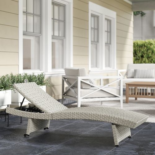 Outsunny PE Rattan Sun Lounger with 4-Level Adjustable Backrest - SGP Garden Ltd
