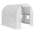 Outsunny Polytunnel Greenhouse Outdoor Grow House Roll Up Door Windows 2x2.5m - SGP Garden Ltd