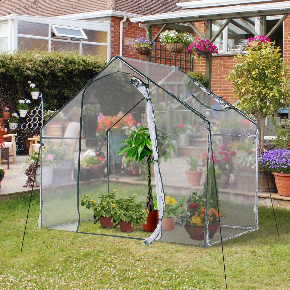 Outsunny Polytunnel Walk-in Greenhouse with Zip Door and Windows - Superior Quality Greenhouse for Optimal Plant Growth - SGP Garden Ltd
