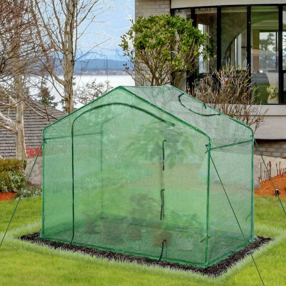 Outsunny Polytunnel Walk-in Greenhouse with Zip Door and Windows - Superior Quality Greenhouse for Optimal Plant Growth - SGP Garden Ltd