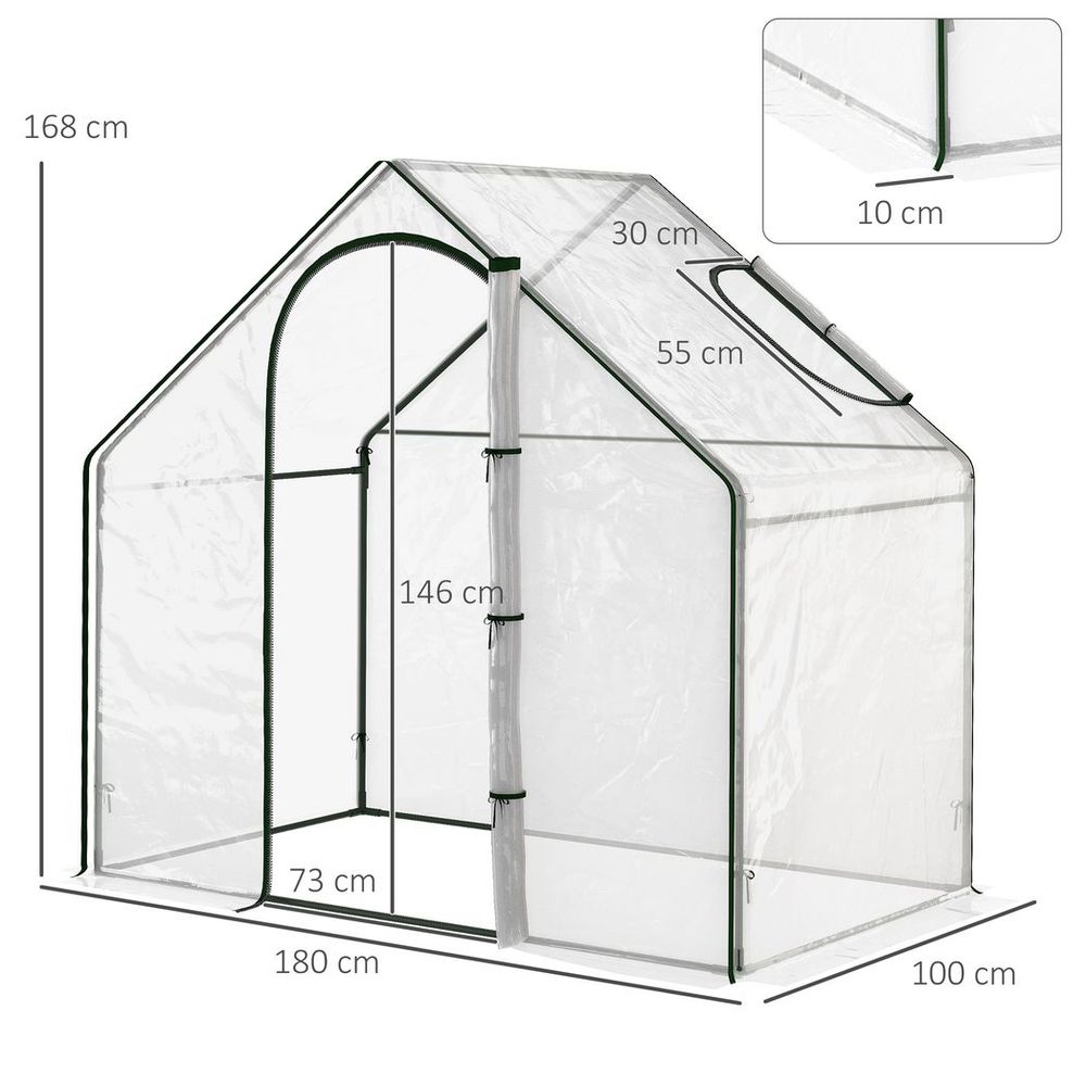 Outsunny Portable Walk-in Greenhouse - Extend Growing Season, Protect Plants - SGP Garden Ltd