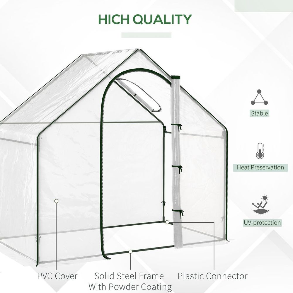 Outsunny Portable Walk-in Greenhouse - Extend Growing Season, Protect Plants - SGP Garden Ltd