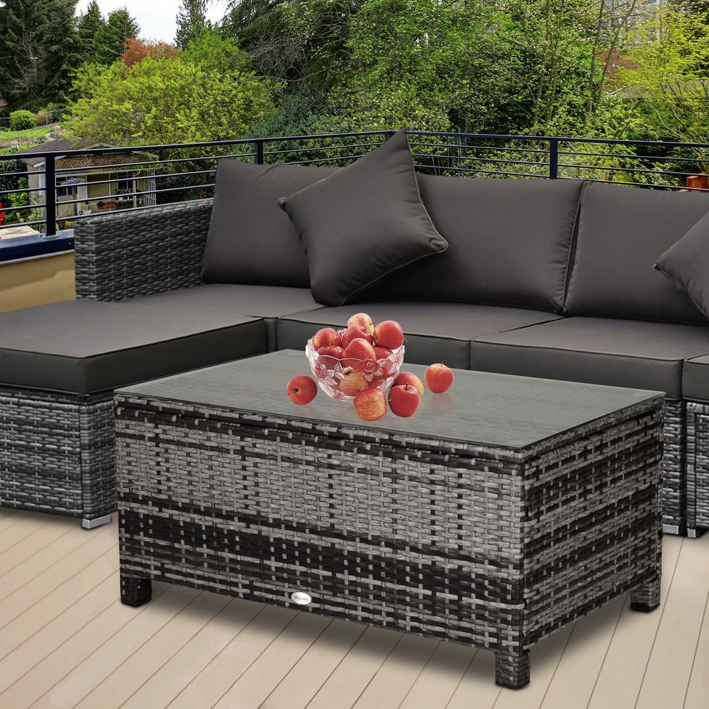 Outsunny Rattan Coffee Table - SGP Garden Ltd