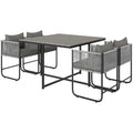 Outsunny Rattan Dining Set, Rattan Cube Dining Sets w/ Space-saving Design - SGP Garden Ltd