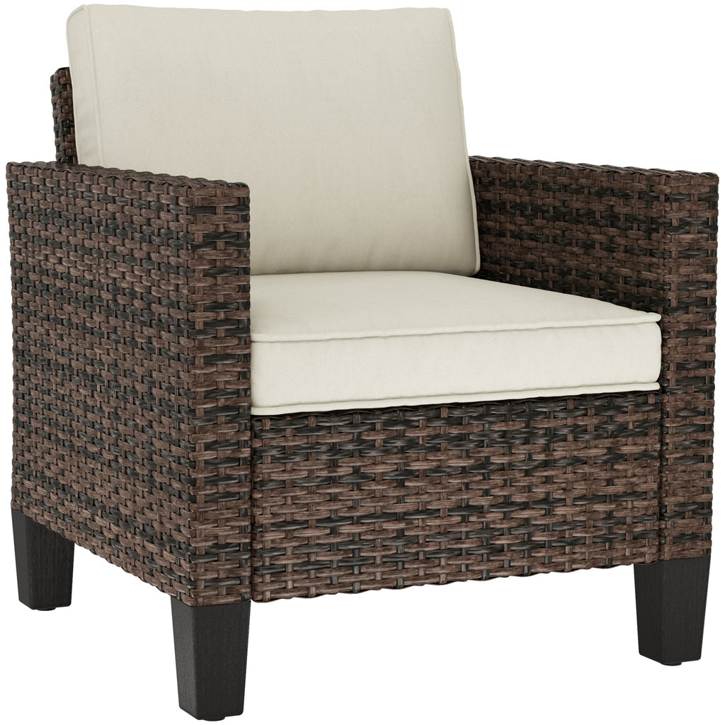 Outsunny Single Rattan Chair, Garden Armchair with Cushions - SGP Garden Ltd