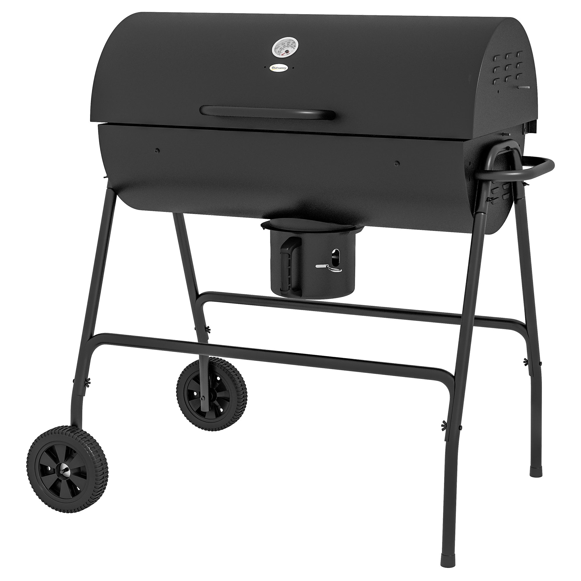 Outsunny Steel Charcoal BBQ, with Ash Catcher and Warming Rack - SGP Garden Ltd