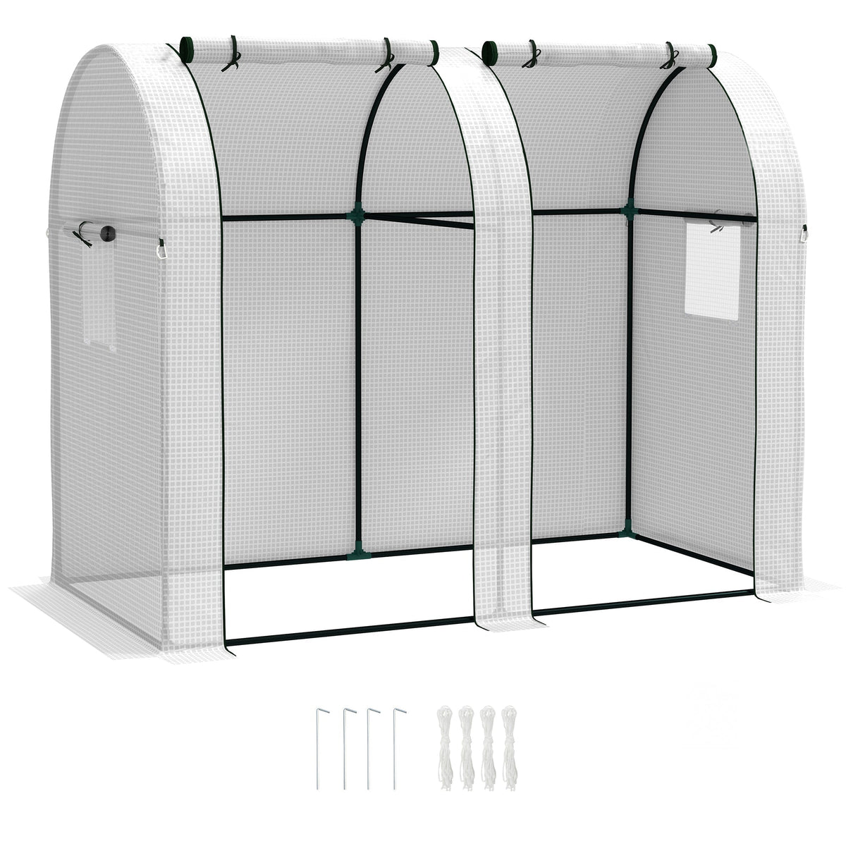 Outsunny Tomato Greenhouse with 2 Roll-up Doors, 185 x 94 x 150cm - SGP Garden Ltd