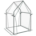 Outsunny Tomato Greenhouse with 2 Zipped Doors, Outdoor Green House, Clear - SGP Garden Ltd