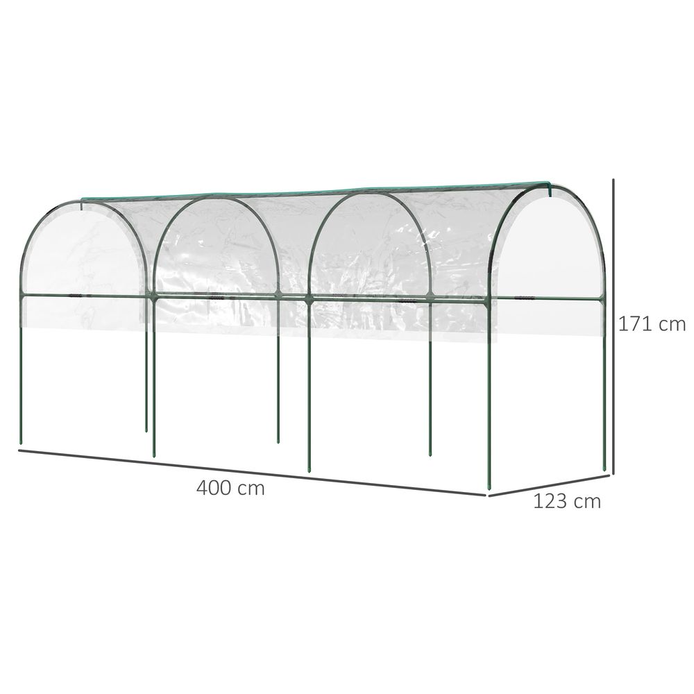 Outsunny Tomato Greenhouse with Top Tap, Pointed Bottom and Guy Ropes, Clear - SGP Garden Ltd