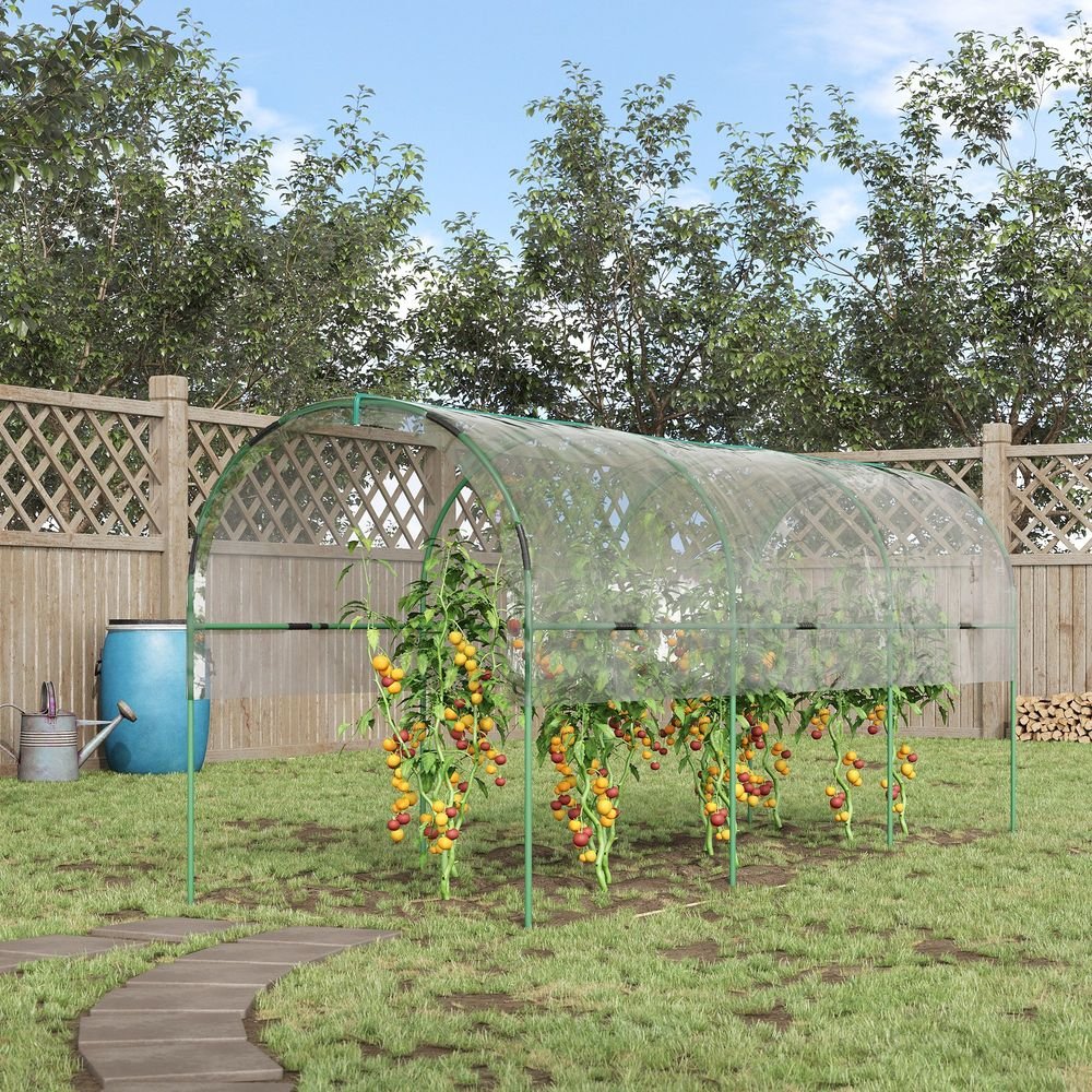 Outsunny Tomato Greenhouse with Top Tap, Pointed Bottom and Guy Ropes, Clear - SGP Garden Ltd