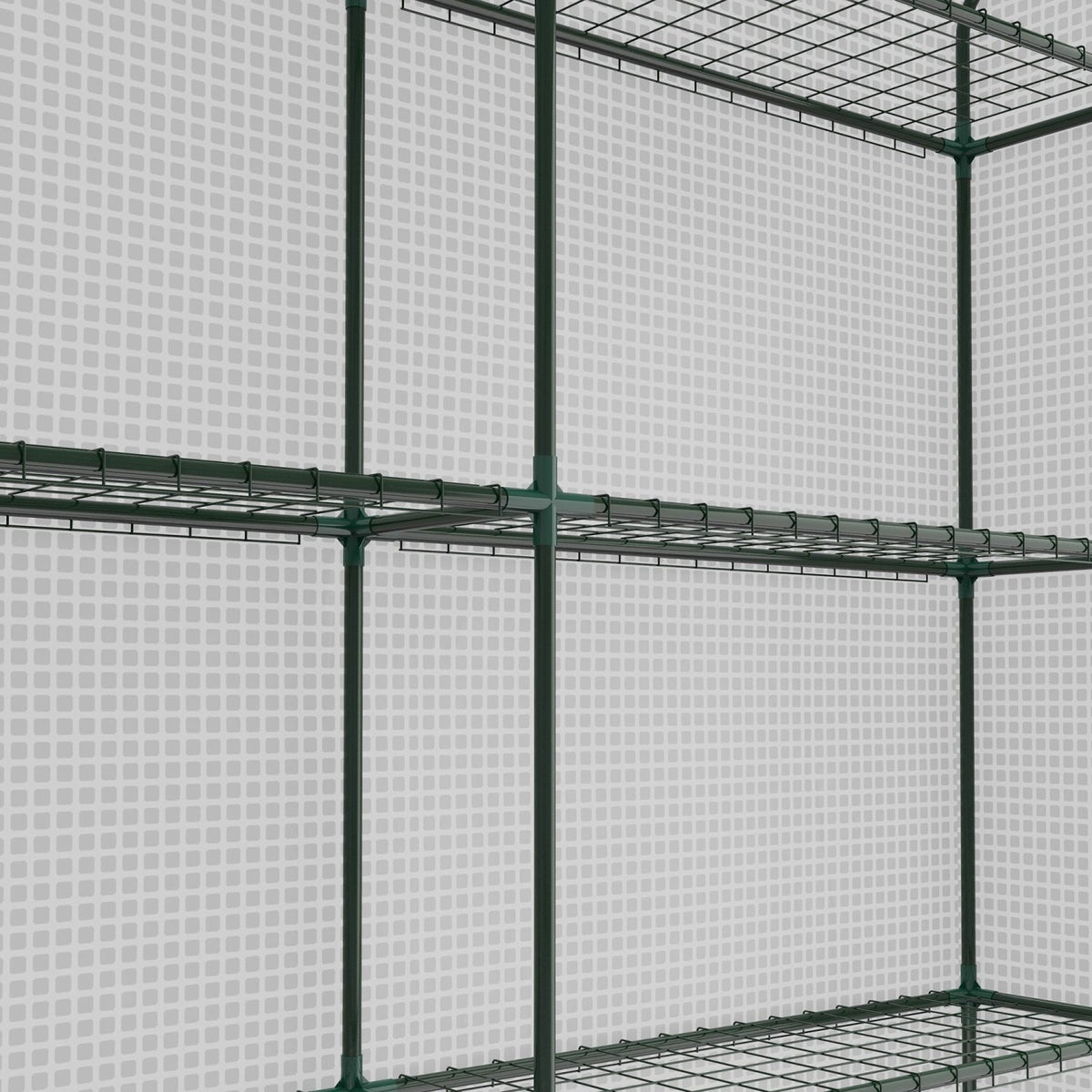 Outsunny Walk-in Garden Greenhouse Shelves Polytunnel Steeple Grow House - SGP Garden Ltd