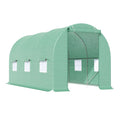 Outsunny Walk-In Gardening Greenhouse | 4.5m x 2m x 2m | PE Cover, Galvanized Steel Frame | Green - SGP Garden Ltd