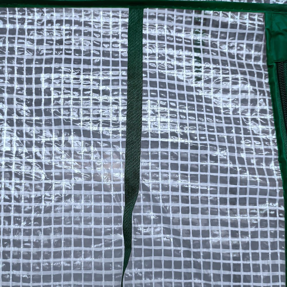 Outsunny Walk-In Greenhouse | Steel Frame | PE Cover | Shelves | 186Lx120Wx190Hcm | White - SGP Garden Ltd