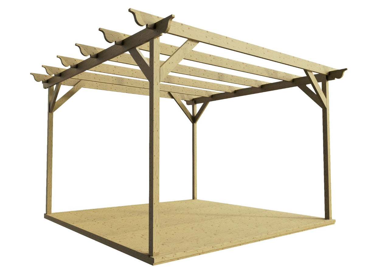 Ovolo Wooden Pergola and Decking Kit - SGP Garden Ltd