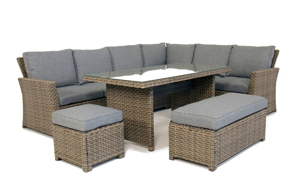 Palma Grey Rattan Garden Lounge Set and Cover Bundle - SGP Garden Ltd