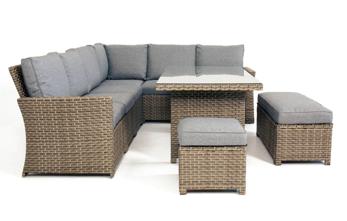 Palma Grey Rattan Garden Lounge Set and Cover Bundle - SGP Garden Ltd