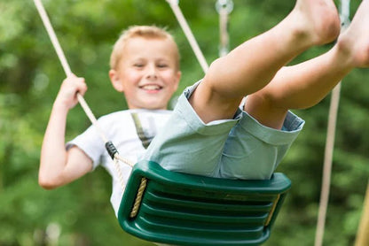 Plum® ColobusTM Wooden Garden Swing Set - Double Swing & Glider - Green - SGP Garden Ltd