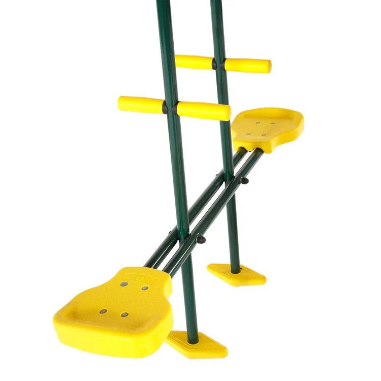 Plum® ColobusTM Wooden Garden Swing Set - Double Swing & Glider - Green - SGP Garden Ltd