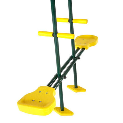 Plum® ColobusTM Wooden Garden Swing Set - Double Swing & Glider - Green - SGP Garden Ltd