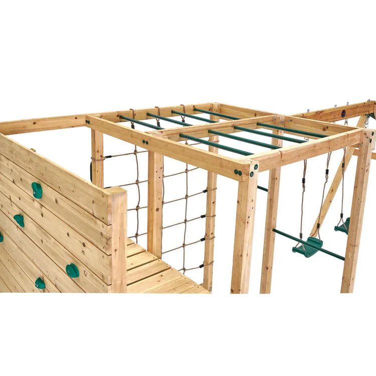 Plum Cube with Swing Arm – Wooden Climbing & Swing Play Centre - SGP Garden Ltd