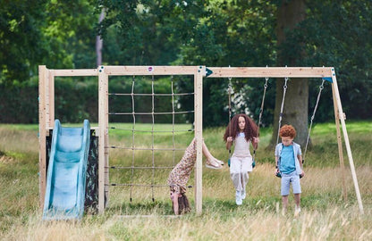 Plum Cube with Swing Arm – Wooden Climbing & Swing Play Centre - SGP Garden Ltd
