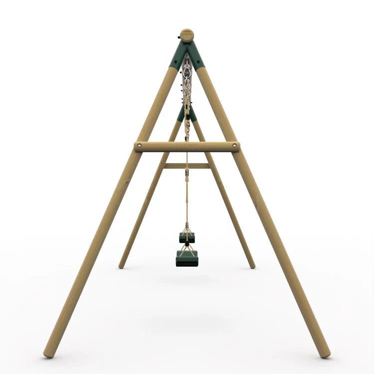 Plum Mangabey Wooden Swing Set with Trapeze - SGP Garden Ltd