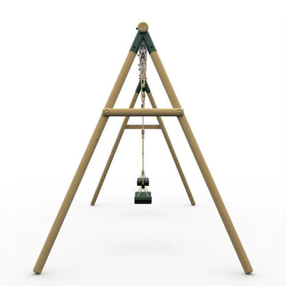 Plum Mangabey Wooden Swing Set with Trapeze - SGP Garden Ltd