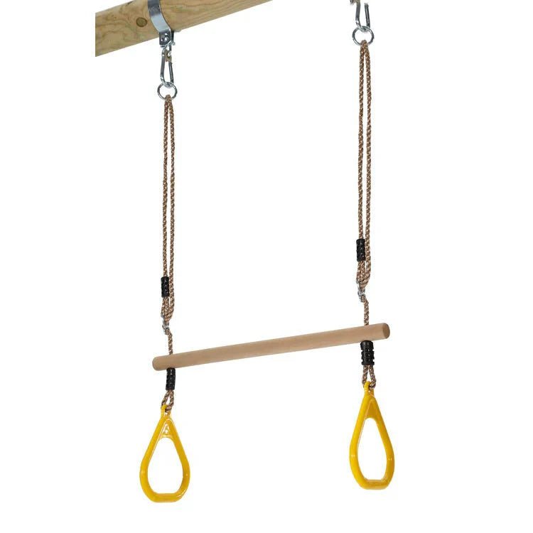 Plum Mangabey Wooden Swing Set with Trapeze - SGP Garden Ltd