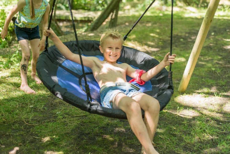 Plum® Spider Monkey IITM Wooden Swing Set - Nest Swing - SGP Garden Ltd