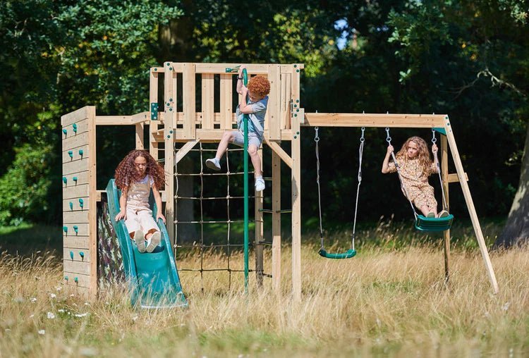 Plum Wooden Climbing Cube XL with Swing Arm – Ultimate Multi‑Activity Play Centre - SGP Garden Ltd