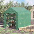 Poly Tunnel Steeple Walk in Greenhouse Removable Cover Shelves 244x180x210cm - SGP Garden Ltd