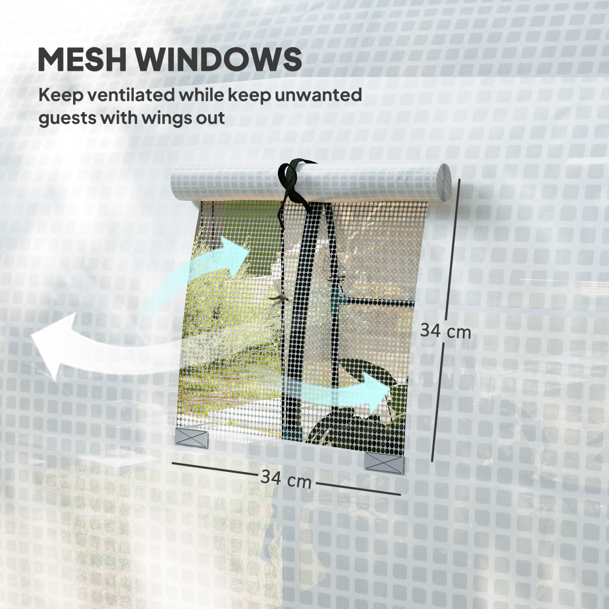 Polycarbonate Greenhouse, Walk-in Green House with Adjustable Roof Vent - SGP Garden Ltd