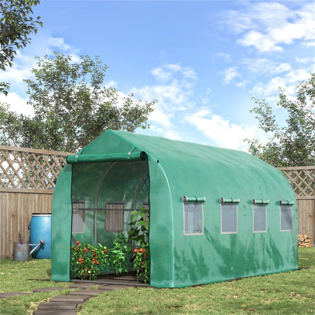 Polytunnel Greenhouse Green 3.95L x 1.95W x 2Hm - SGP Garden Ltd