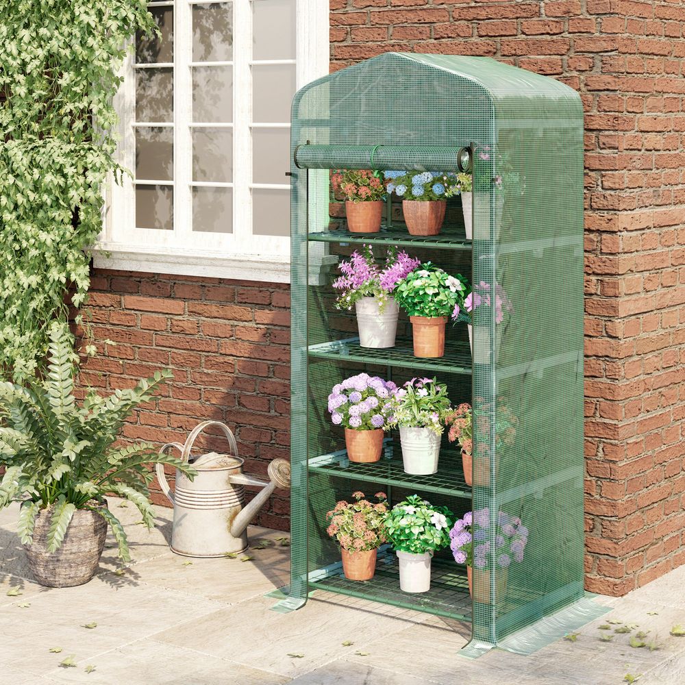 Portable Greenhouse: 4-Tier Metal Frame, Protect Plants, Easy Access - SGP Garden Ltd
