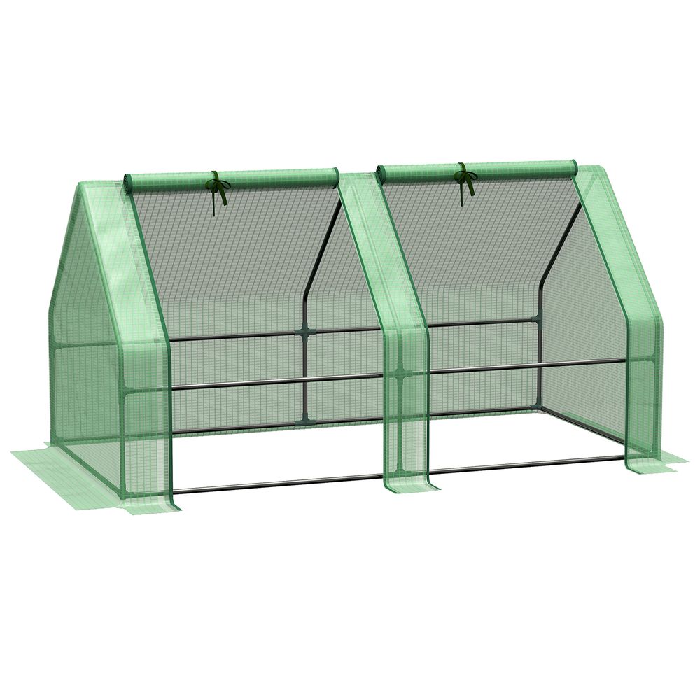 Portable Mini Greenhouse | Steel Frame & PE Cover | 180x90x90cm | Ideal for Small Spaces - SGP Garden Ltd