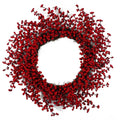 Premium 24" Large Christmas Red Berry Floristry Wreath - Luxury Design, Artificial Berries, Natural Base - Perfect for All Door Sizes! - SGP Garden Ltd