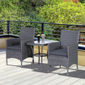Premium 3-Piece Rattan Bistro Set: Table + 2 Chairs - SGP Garden Ltd
